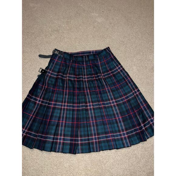 Gothic Scotland Forfar Wool Nationals Kilt Vintage Pleated Dark Academia Tartan - Picture 12 of 13